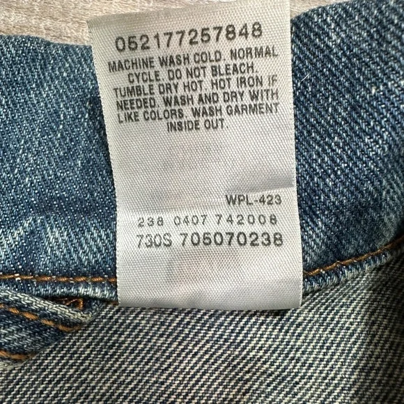 Levis Men Size 2XL 100% Cotton Denim Blue Jeans Standard Trucker Jacket - Picture 12 of 12